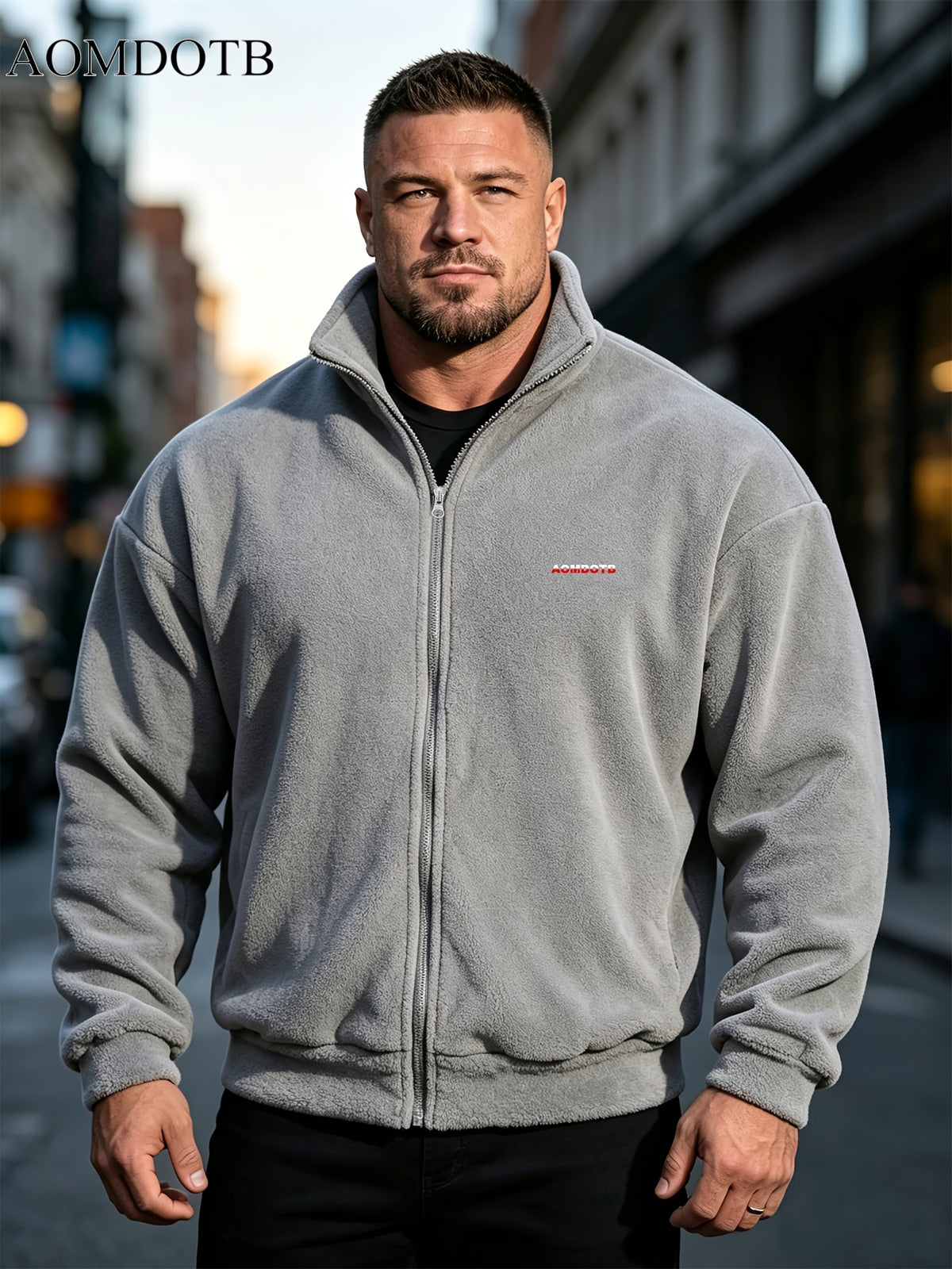Veste à col montant pour homme grande taille