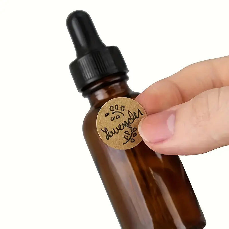 Stickers Adhésifs Ronds Kraft – Étiquettes pour la Fermeture et l’Emballage de Perles et Bijoux