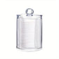Bocaux de rangement salle de bain avec couvercle bambou – Organisateurs coton, cotons-tiges et accessoires