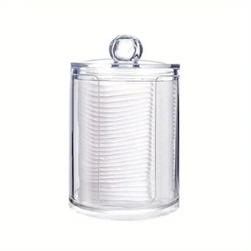 Bocaux de rangement salle de bain avec couvercle bambou – Organisateurs coton, cotons-tiges et accessoires