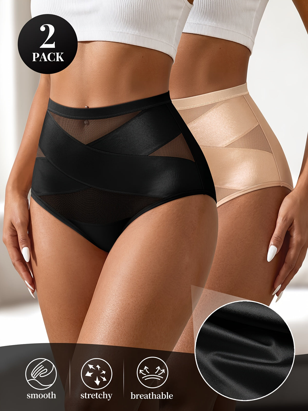2pcs String Triangle Taille Haute Ajusteur Femme Nouveau