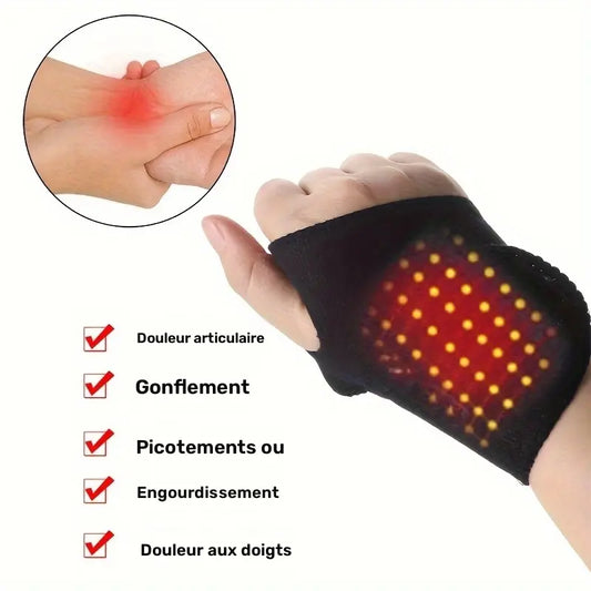 Gants de thérapie chauffants – Orthèse main anti-douleur pour arthrite, engourdissement et gonflement