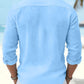 Chemise décontractée unie à boutons pour homme