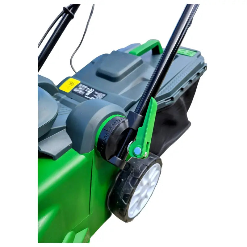 Tondeuse à Gazon Électrique 1600W  Réglage de Hauteur et Bac de Ramassage Inclus
