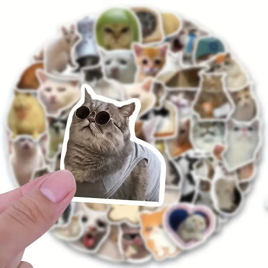 Autocollants Chats Drôles – Stickers Vinyle Amusants pour Ordinateur Portable, Tablette et Journal