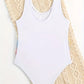 Maillot de bain fille une pièce blanc
