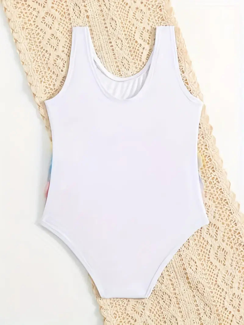 Maillot de bain fille une pièce blanc – Simple, élégant et confortable pour l’été