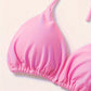 Bikini Femme 2 Pièces à Nouer – Maillot de Bain Triangle Dos Nu, Style Plage & Été Séduisant