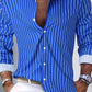 Chemise À Rayures Décontractée À Manches Longues, coloris Bleu