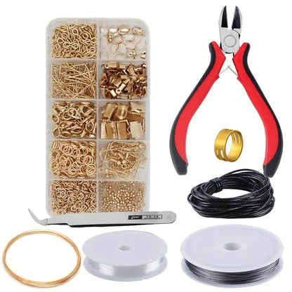 Kit Complet Accessoires Bijoux DIY – Crochets, Anneaux, Fermoirs et Embouts Métal
