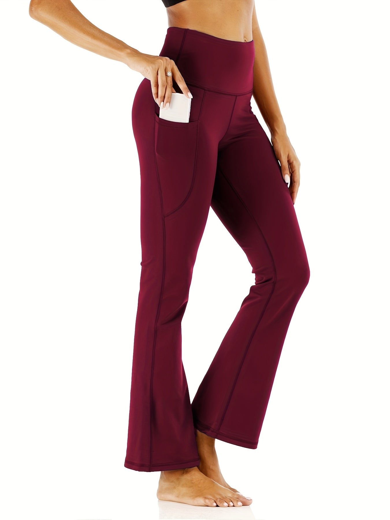 Pantalon évasé pour femme avec poches