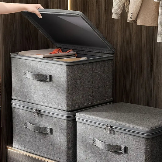 Boîtes de Rangement Pliables en Tissu avec Couvercle – Coffres de Rangement Bébé pour Vêtements et Accessoires