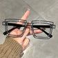 Lunettes homme rectangulaires oversize, coloris Cadre transparent