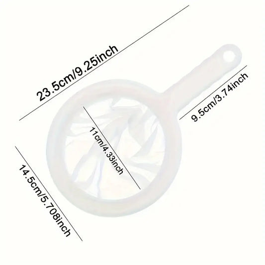 Filtre à Lait Végétal Réutilisable avec Manche – Passoire Fine pour Jus, Lait d’Amande, Soja et Cuisine Maison