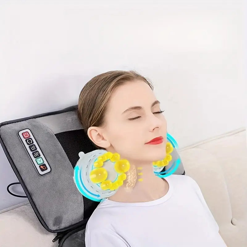 Tapis de Massage Électrique Chauffant Corps Complet – Relaxation Vibrante avec Télécommande