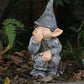 Statue nain de jardin humoristique en résine – Sculpture déco originale pour extérieur