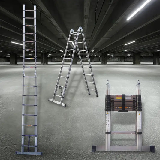 Échelle Télescopique 5M en Aluminium – Outils et Équipement Pliable, Sécurisée et Portable pour Bricolage et Travaux