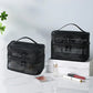Trousse de Maquillage Transparente à Double Compartiment – Pochette de Rangement Voyage Étanche et Légère