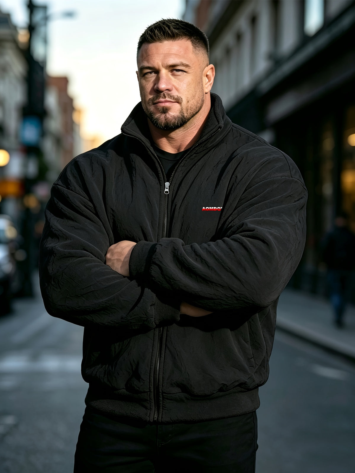 Veste à col montant pour homme grande taille