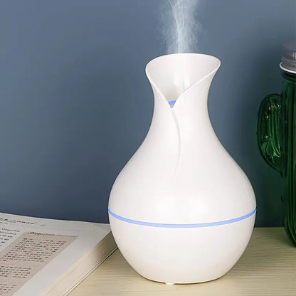 Diffuseur d'Huiles Essentielles en Forme de Vase – Humidificateur d’Air Silencieux LED, Parfum et Bien-Être au Quotidien