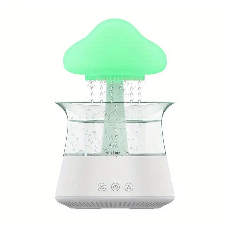 Humidificateur d’Air LED en Forme de Champignon – Diffuseur Silencieux avec Effet Pluie et Lumière d’Ambiance