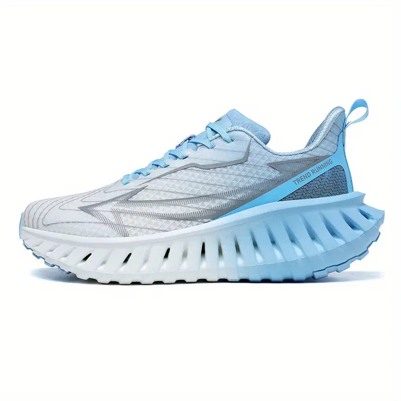 Baskets garçon – Chaussures de sport running bleu clair respirantes avec semelle amortissante tendance
