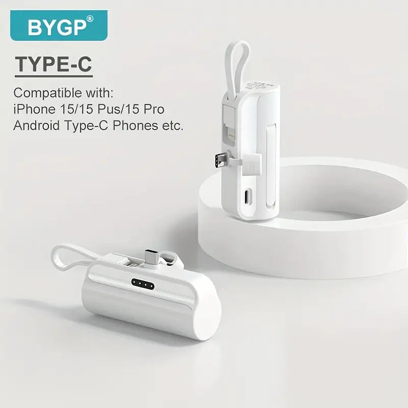 Mini Power Bank 5000mAh – Batterie Externe Compacte avec Charge Rapide et Prise en Main Facile