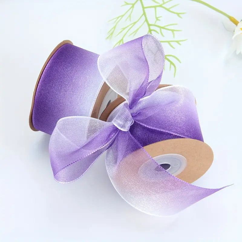 Ruban Cadeau Organza Arc-en-Ciel – Décoration Emballage Cadeaux, Fleurs et Fêtes