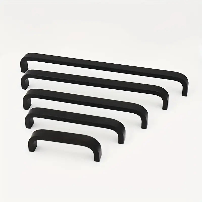 Poignées de Meuble Noires en Aluminium – Différentes Tailles pour Tiroirs, Portes et Armoires – Accessoires de Manutention Élégants et Durables