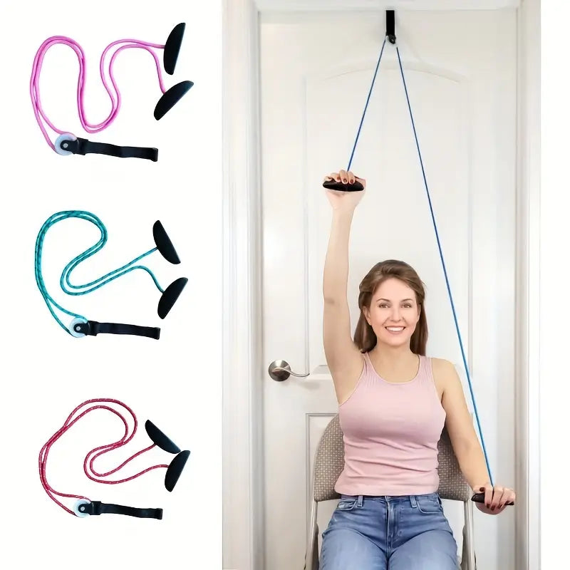 Élastique de musculation avec poignées – Corde d’entraînement portable pour fitness, yoga et remise en forme