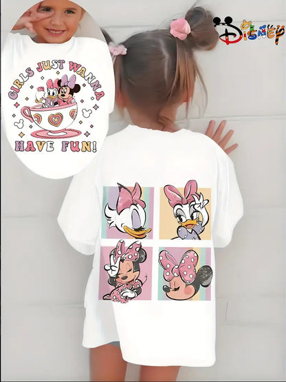 Chemise fille rouge Disney Minnie et Daisy – t-shirt fun et coloré