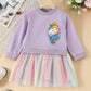 Robe fille licorne blanche avec jupe tutu arc-en-ciel – Tenue féérique et colorée