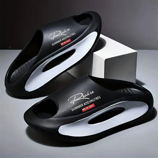 Sandales garçon noires design futuriste – Pantoufles légères et confortables pour l’été