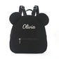 Sac à Dos Enfant Personnalisé avec Oreilles d’Ours, coloris Noir