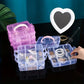 Boîte de Rangement Transparent à 3 Niveaux avec Compartiments – Organiseur Pratique pour Perles, Bijoux et Accessoires