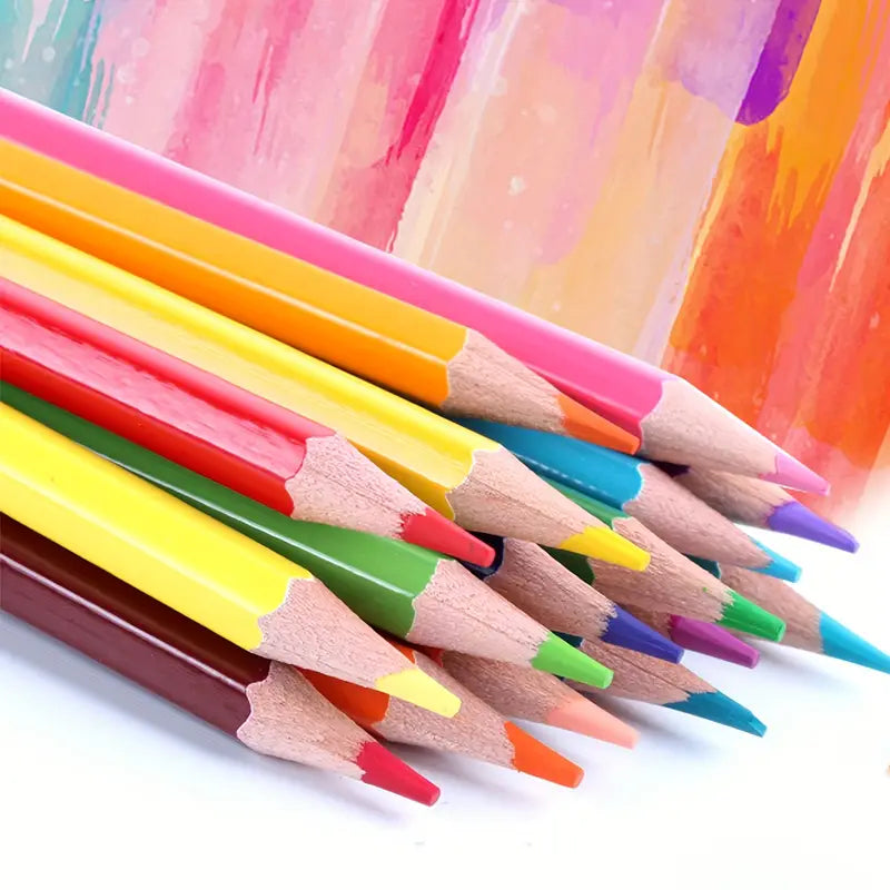 Boîte de 18 Crayons de Couleur Intenses – Idéal pour Dessin, Croquis et Coloriage Artistique