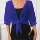 Boléro femme en mousseline violet – Châle léger élégant pour soirée et cérémonie