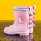 Bottes de pluie garçon bleues motif dinosaure – Bottes imperméables antidérapantes pour enfants