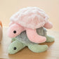 Peluche tortue douce rose et verte – Jouet en peluche mignon pour enfants et décoration