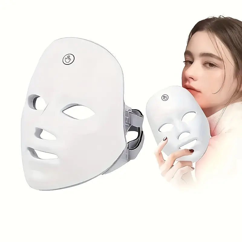 Masque LED Photothérapie 7 Couleurs – Soin Visage Anti-Âge, Acné et Éclat de la Peau à Domicile