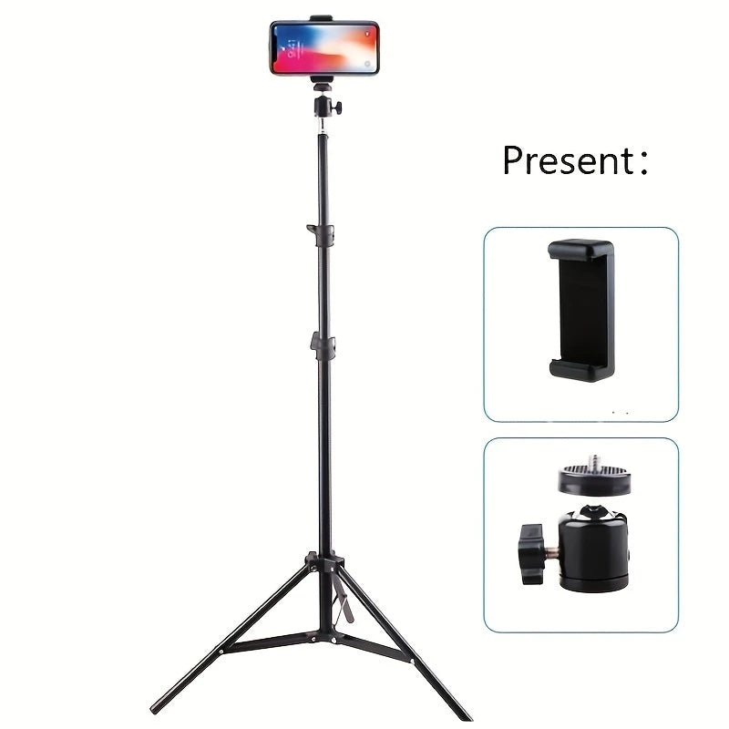 Trépied Téléphone et Support Multiphonique – Support Réglable avec Anneau Lumineux pour Séances Photo et Vidéo