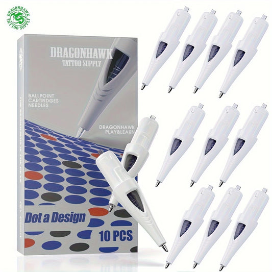 Cartouches à Bille Dragonhawk x10 – Aiguilles d’Entraînement pour Pratique du Tatouage Sans Encre