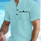 2 pièces Ensemble 100% Coton Chemise Homme Unie Légère Absorbant