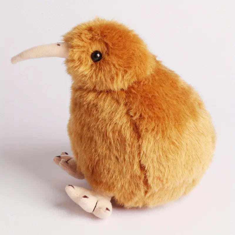 Peluche Kiwi réaliste – Oiseau en peluche douce marron ou blanche, jouet câlin original