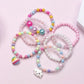 Lot de Bracelets Enfant Perles Colorées – Bijoux Fantaisie Arc-en-Ciel et Nuage
