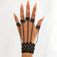 Bracelet gothique dentelle noire avec chaînes – Accessoire de costume élégant et mystérieux pour femme
