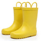 Bottes de pluie garçon bleu marine – Bottes imperméables avec poignées faciles à enfiler