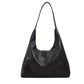 Sac Hobo noir minimaliste pour femme  Grand sac à main souple et élégant en simili cuir