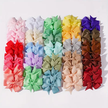 Lot de Barrettes Nœud Colorées en Tissu, Pinces Cheveux Antidérapantes et Élégantes pour Filles