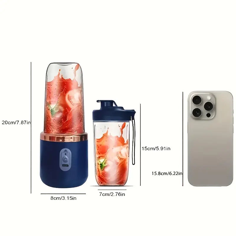 Blender Portable USB Rechargeable – Mixeur Smoothie Compact pour Fruits, Jus et Shakes